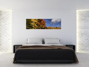 Jesenné stromy - moderný obraz (Obraz 170x50cm)