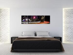 Nočné kolotoče - obraz (Obraz 170x50cm)