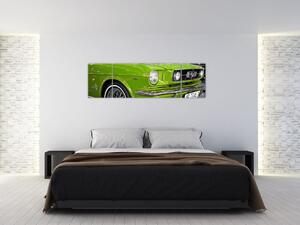Zelené auto - obraz (Obraz 170x50cm)