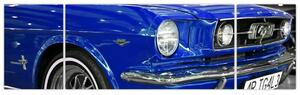 Modré auto - obraz (Obraz 170x50cm)