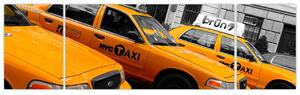 Žlté taxi - obraz (Obraz 170x50cm)