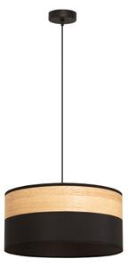 Závesný luster na lanku ALBA 1xE27/15W/230V, priemer 40 cm, čierna/hnedá