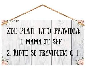 Bohemia Gifts Dekorační obrázok - Pravidla