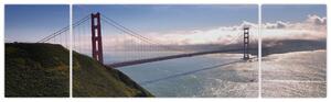 Golden Gate Bridge - moderné obrazy (Obraz 170x50cm)
