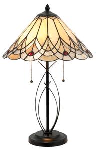 Stolná lampa 5186 s jantárovým skleneným tienidlom
