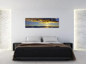 Západ slnka na mori - obraz na stenu (Obraz 170x50cm)