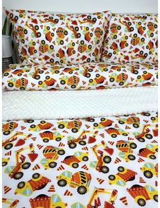 Zdravsi-spanok Posteľná obliečka do postieľky Stavebné stroje 90x130/45x65cm
