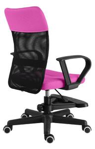 Detská stolička na kolieskach TIMMY II s podnožkou - látka, viac farieb Ružová