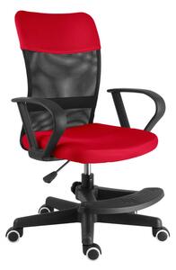 Detská stolička na kolieskach TIMMY II s podnožkou - látka, viac farieb červená