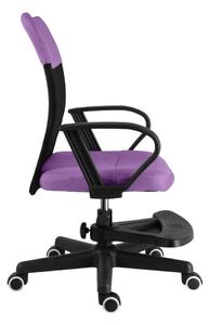Detská stolička na kolieskach TIMMY II s podnožkou - látka, viac farieb fialová