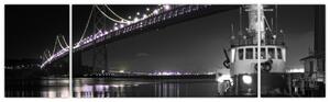 Nočný most - obraz (Obraz 170x50cm)