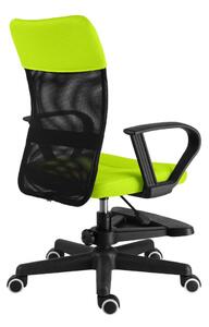 Detská stolička na kolieskach TIMMY II s podnožkou - látka, viac farieb reflexní zelená