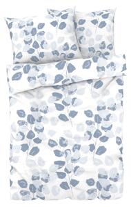 LIVARNO home Posteľná bielizeň z bavlny Renforcé, 200 x 220 cm, (kvety modrá/biela) (100358671)