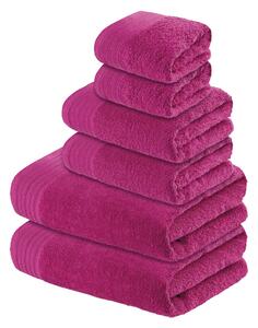 LIVARNO home Súprava froté uterákov, 6-dielna (ružová) (100358724)