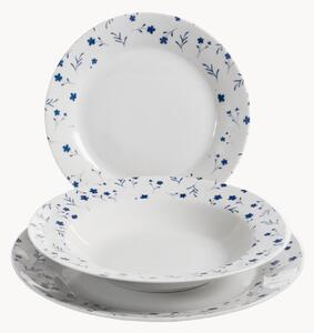 Porcelánová súprava riadu Bloom, 6 osôb, 18 ks