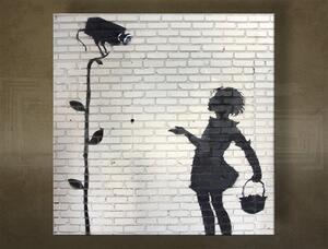 Obraz na plátne Street ART – Banksy - 30x30 cm