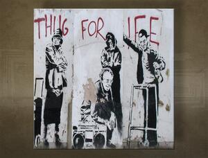 Obraz na plátne Street ART – Banksy - 30x30 cm