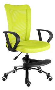 Detská stolička Neoseat WOW s podnožou — látka, zelená