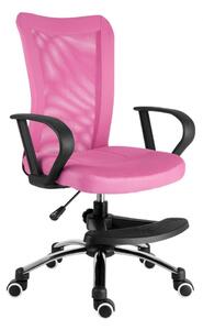 Detská stolička s podnožou BUCK –⁠ látka, viac farieb Ružová