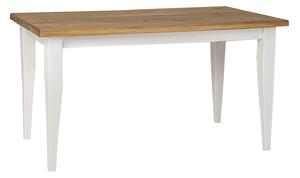 Drevený jedálenský stôl bielo hnedý 140 x 80 cm, Lille