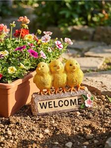 Sinsay - Stojaca záhradná dekorácia s nápisom „Welcome“ - žltá