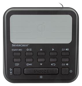 Silvercrest® Rádiobudík Surq 4 A2, s nabíjacou podložkou Qi (čierna) (100352586)