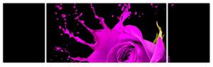 Abstraktný obraz ruža - obraz (Obraz 170x50cm)