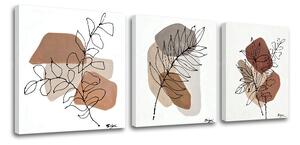 Obraz na plátne LISTY - 60x20 cm