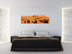 Ťavy v púšti - obraz (Obraz 170x50cm)
