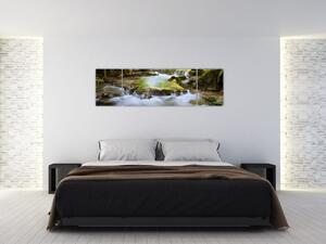 Rieka v lese - obraz (Obraz 170x50cm)