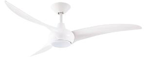 Stropný ventilátor Briya LED, CCT, stmievateľné, Ø 116 cm, biely – Lindby Lindby, Briya, stmievateľné, Biela, Obývacia izba, Plast, Moderný