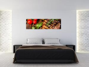 Mäso na gril - obraz (Obraz 170x50cm)