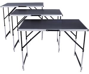 TecTake GmbH 3 tapetovacie skladacie stoly - čierna