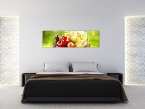 Kôš so zeleninou - obraz (Obraz 170x50cm)