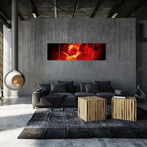 Oheň - abstraktný obraz (Obraz 170x50cm)
