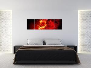 Oheň - abstraktný obraz (Obraz 170x50cm)