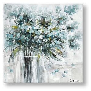 Obraz na plátne KVETY VO VÁZE - 50x50 cm