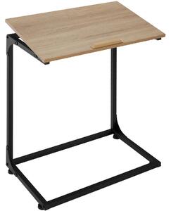 Tectake 404442 odkladací stolík s naklápacou doskou ruston 55x35x66,5cm - industrial svetlé drevo, dub sonoma