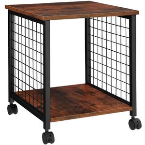 Tectake 404453 odkládací stolek gary 40x40x48cm - industriálne drevo tmavé, rustikálne