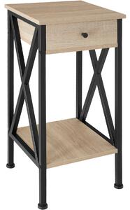 Tectake 404452 odkladací stolík dayton 35x35x70,5cm - industrial svetlé drevo, dub sonoma