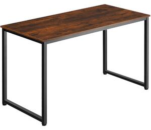 Tectake 404467 pracovný stôl flint - industriálne drevo tmavé, rustikálne, 140 cm