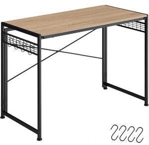 Tectake 404661 písací stôl paterson 102x51x77cm - industrial svetlé drevo, dub sonoma