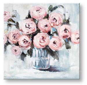 Obraz na plátne KVETY VO VÁZE - 50x50 cm