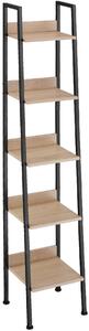Tectake 404705 rebríkový regál - 35,5 x 31,5 x 170,5 cm, industrial svetlé drevo, dub sonoma