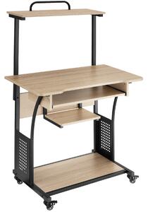 Tectake 404727 písací stôl fife 80x65,5x130,5cm - industrial svetlé drevo, dub sonoma
