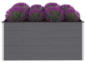 Vyvýšený záhradný záhon, sivý 200x100x91 cm, WPC