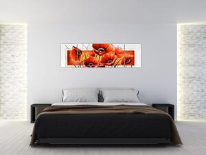 Obraz vlčích makov (Obraz 170x50cm)