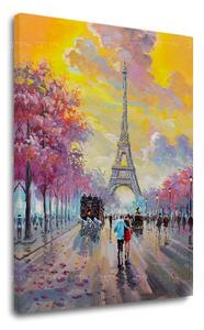 Obraz na plátne PRECHÁDZKA V PARÍŽI - 40x60 cm