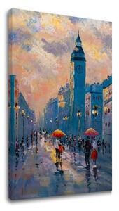 Obraz na plátne PRECHÁDZKA MESTOM - 40x60 cm