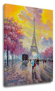 Obraz na plátne PRECHÁDZKA V PARÍŽI - 40x60 cm
